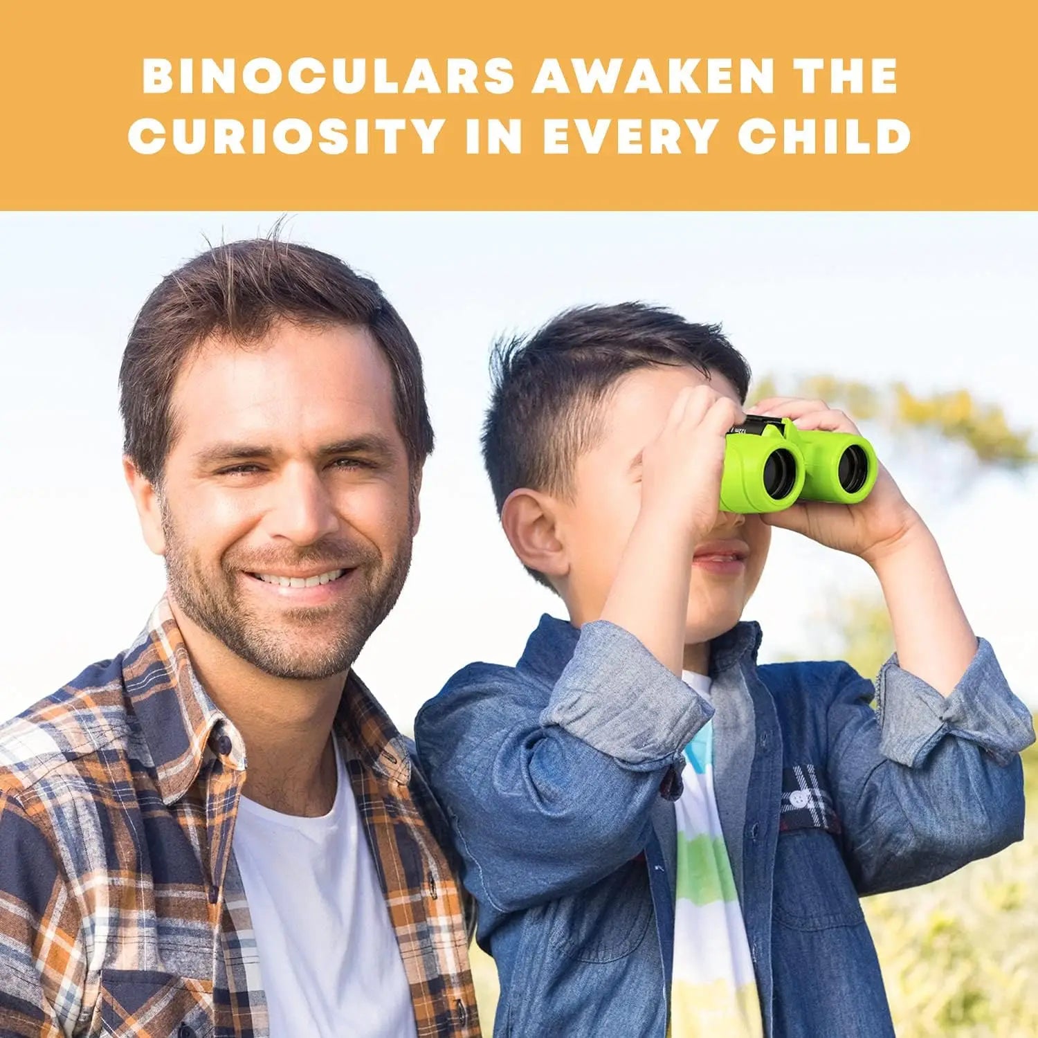 8X Binoculars for Kids Magnifying Glass & Compass Set Telescope Toy for Baby Boys & Girls Kids Binoculars Gifts for Boys Girls