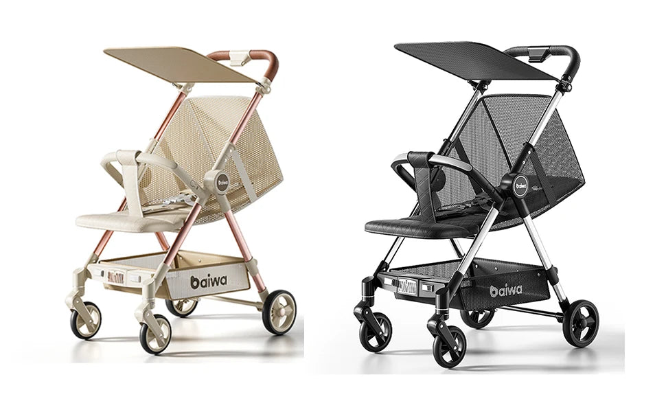 Baby Stroller Foldable Travel Umbrella Cart Lightweight & Compact Reclining Pocket Stroller with Music & Light Canopy for Babies