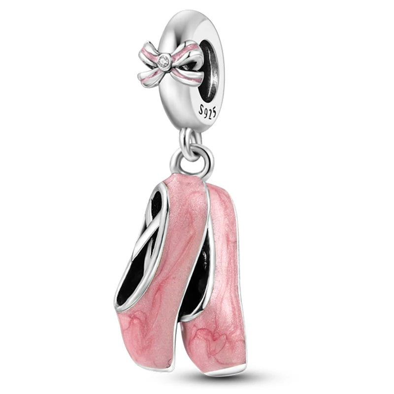 Hot Sale Charms Beads 925 Sterling Silver Pink Perfume Bottle Letter Luminous Firefly Tarot Card Beads Fit DIY Bracelets Jewelry