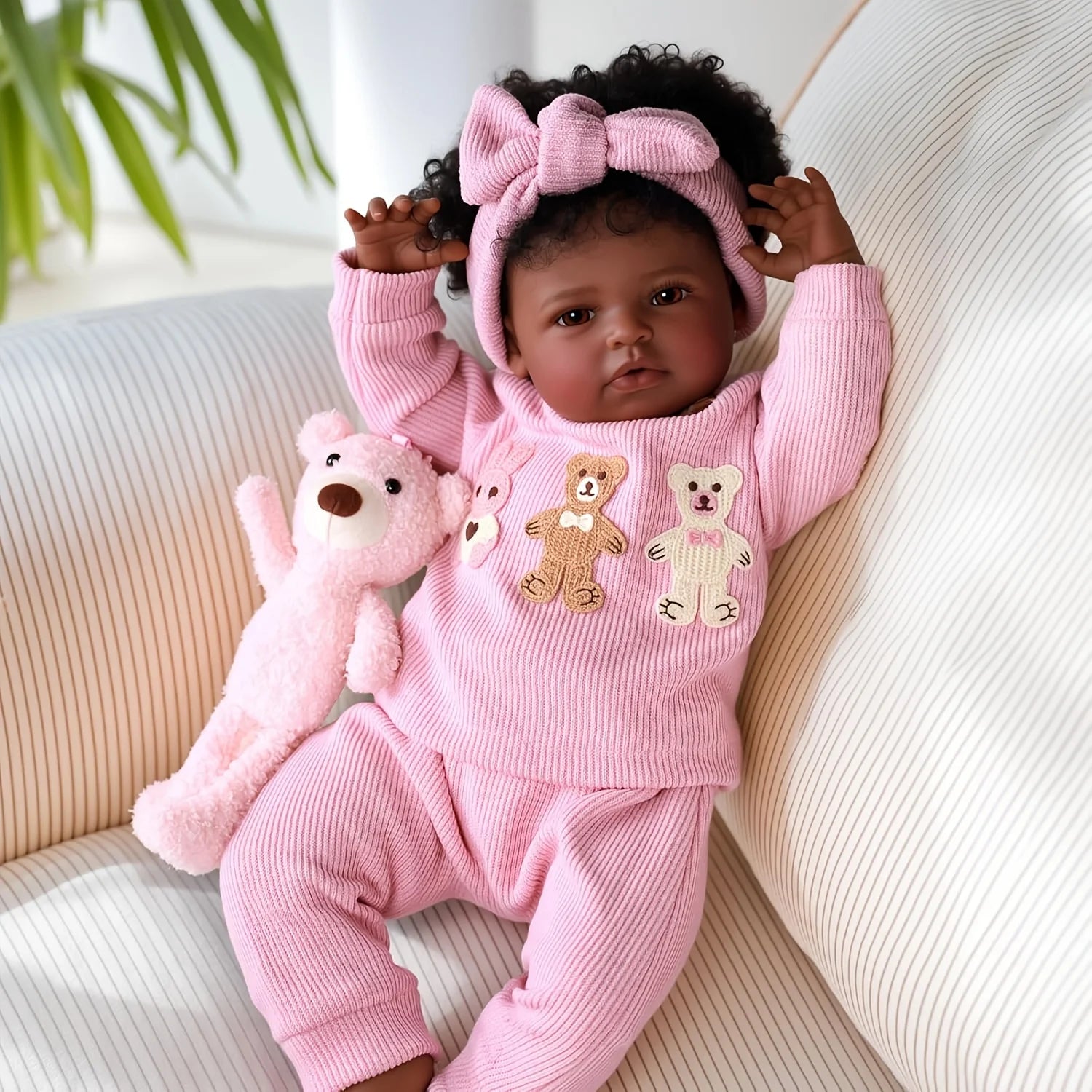 20 ” Realistic Reborn  Baby Dolls Girl,Soft Vinyl & Cloth Body Cute Newborn Doll With Play Set For Kids