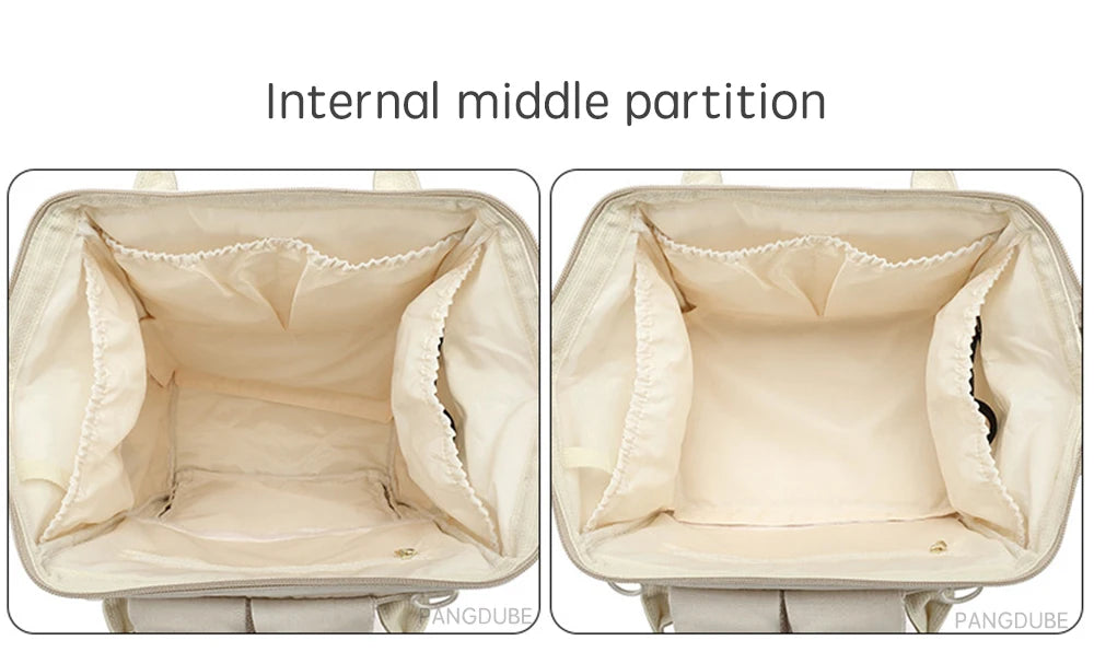 PANGDUBE Baby Nappy Bag with 2pcs Stroller Hooks Mummy Bag Backpack Waterproof Outdoor Travel Mommy Maternity Bag for Baby Stuff