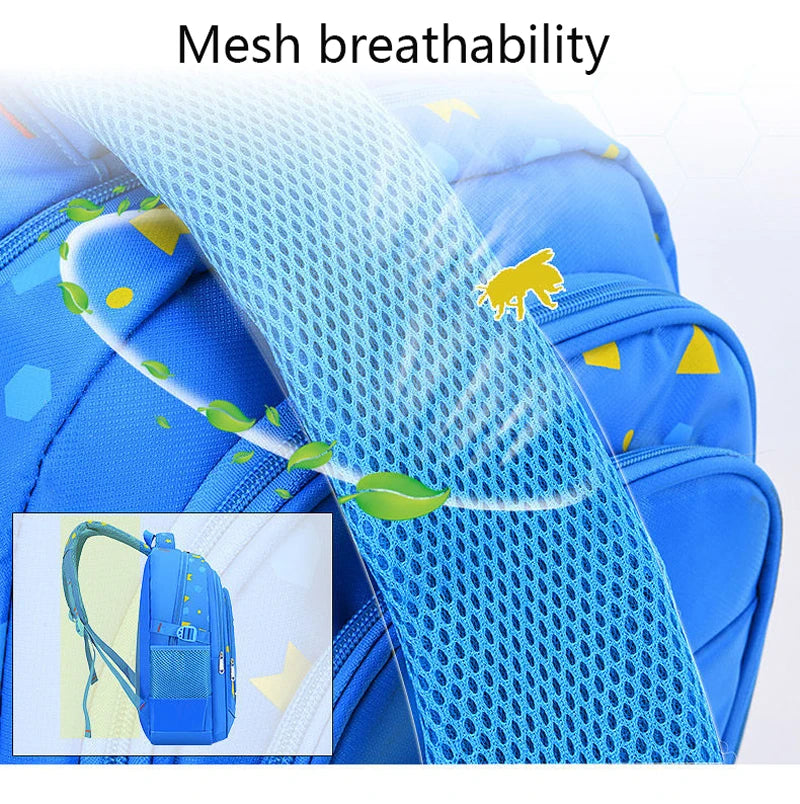 Children's Shoulder Bag Geometry Pattern Kid Backpack In Primary Schoolbag Teen Boy Girl Backpack Book Bag Waterproof Mochila