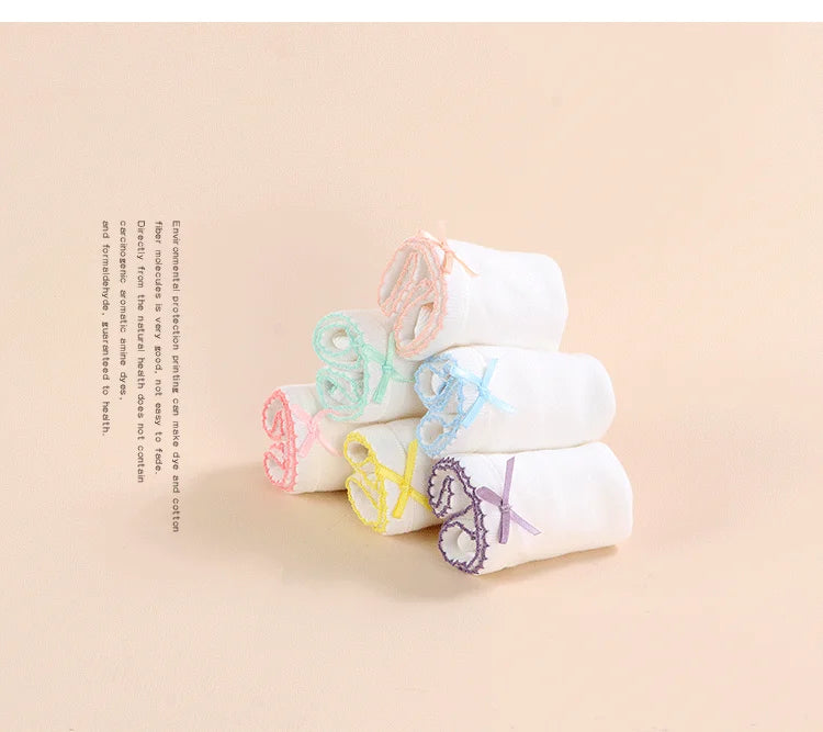 6 Pack Girls Cotton Underwear - 100% Pure Cotton Breathable Comfortable Kids Panties - Soft White Toddler Underwear for Girls -