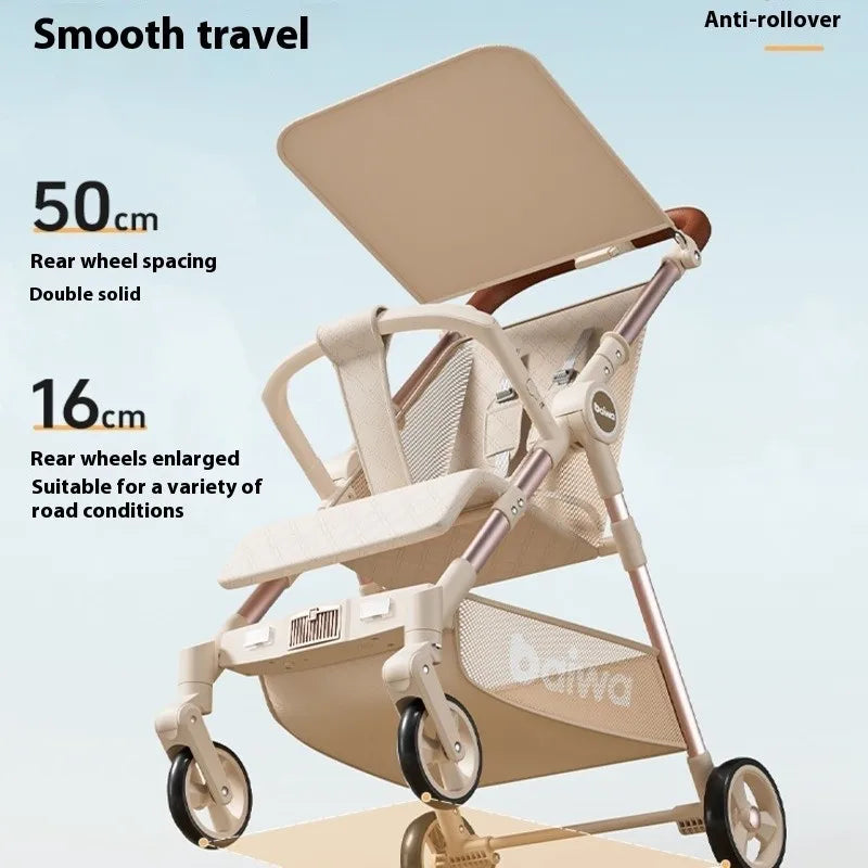 Baby Stroller Foldable Travel Umbrella Cart Lightweight & Compact Reclining Pocket Stroller with Music & Light Canopy for Babies