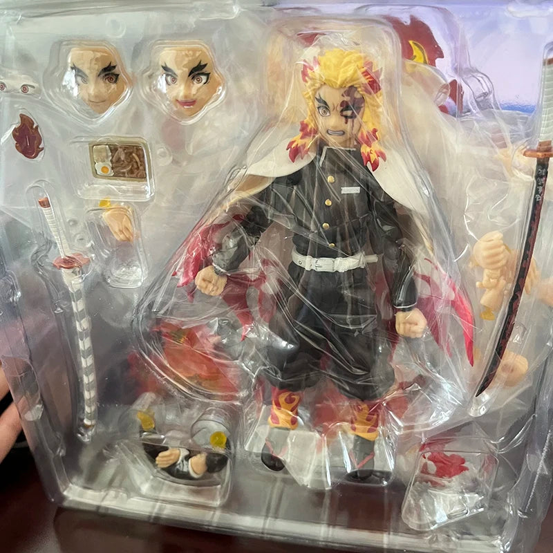 Figma Demon Slayer Figure Kimetsu no Yaiba Rengoku Kyoujurou 553 Tanjirou 498 Kamado Nezuko Kamado 508 Agatsuma Zenitsu 522 Toys