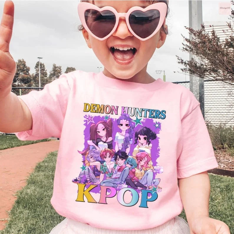 2025-26 New Kpop Demon Hunters Saja Boys T-shirt Harajuku Women Girl Huntrix O-neck Summer Shirt Gift for Fans