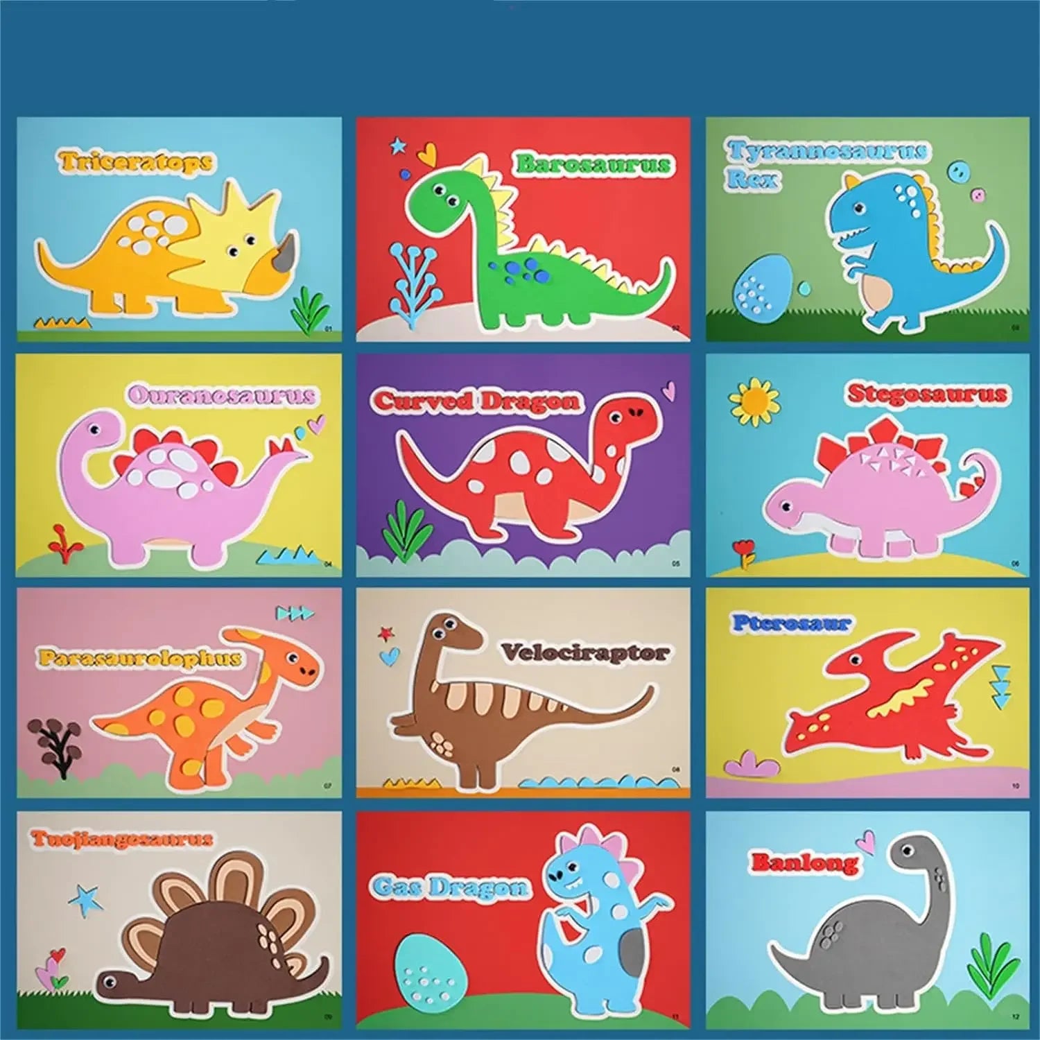 Cartoon EVA Sticker Toys DIY Kids Animal Handmade Stickers 3D Puzzle Game Cartoon Painting Stickers Learning Toys for Kids