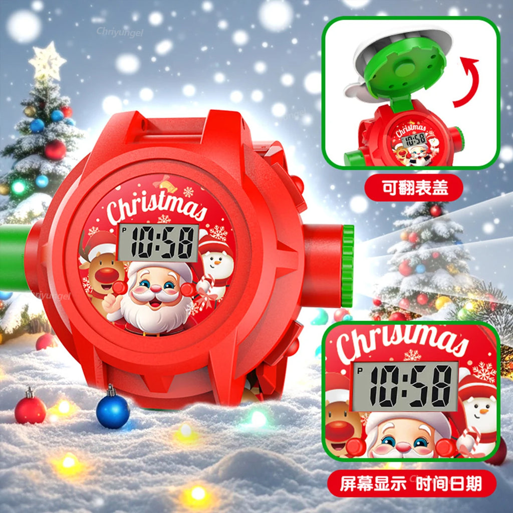 Cartoon Projection Watch for Kids Electronic Watch 24 Patterns Display Projector Montessori Education Toys Gift for Boys Girls