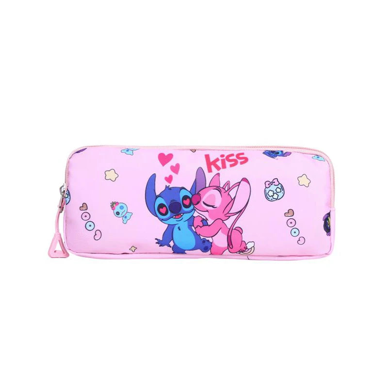 4pcs Stitch Backpack, Pencil Case, Shoulder Bag, Wallet Set, Stitch and Angel School Bag, Casual Student Travel Daypack, Gift