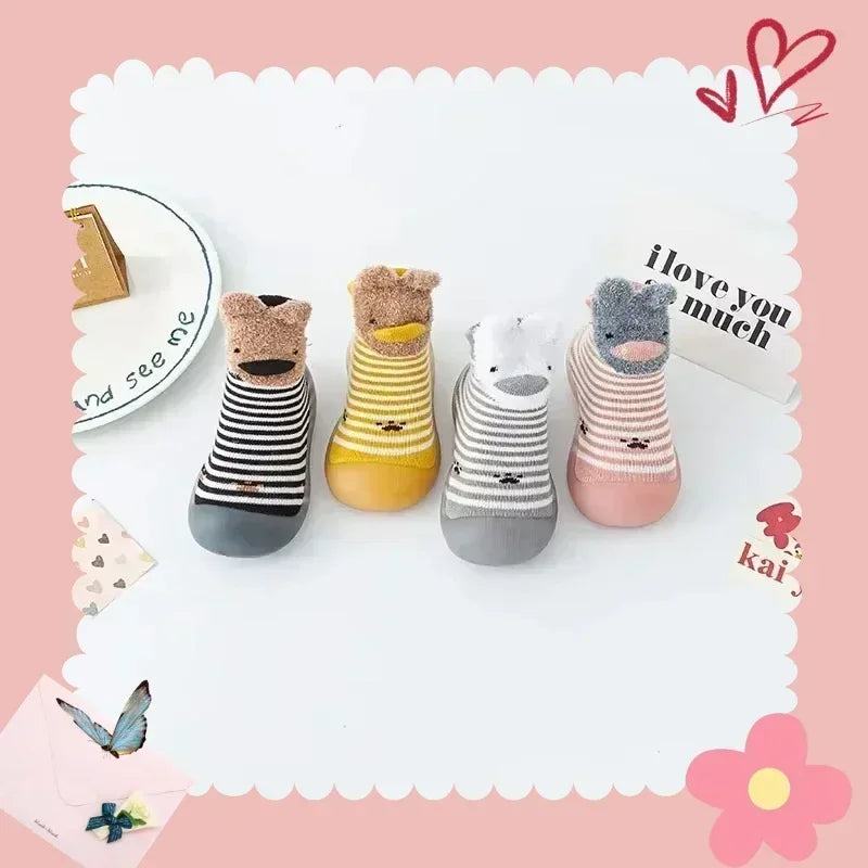 Cute Autumn Winter Children's Socks And Shoes Baby Toddler Shoes Infant Soft-soled Shoes Comfortable Breathable Indoor New Born