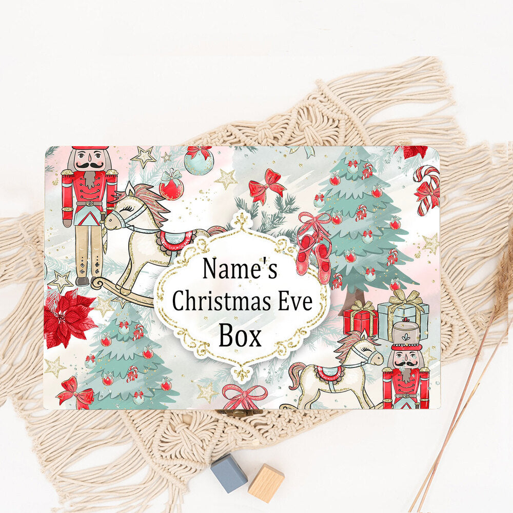 Personalized Christmas Eve Box Boys Girls Xmas Cute Gift Custom Christmas Keepsake Box Kids Xmas Party Gifts Child Wooden Box