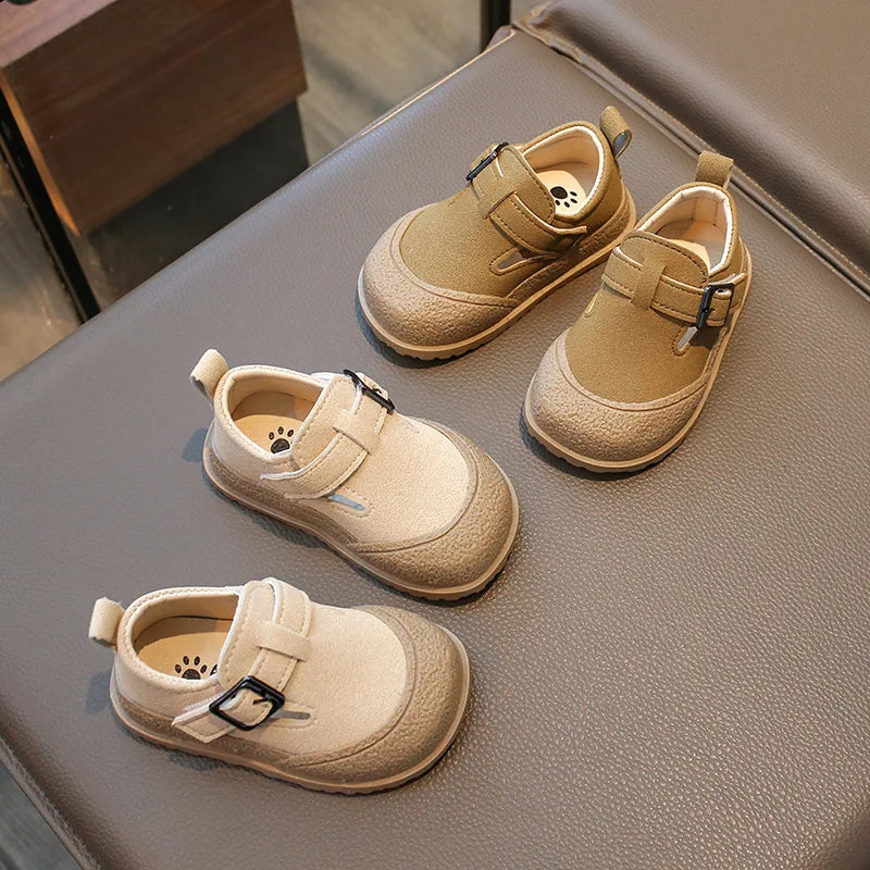 Boys' Boken Shoes Soft Soled Children's Shoes 2025 New Arrivals 0-1 years old Children's Sports Shoes Fashion Retro Bean Shoes