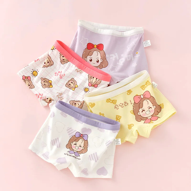 Girl A Cotton Briefs Boxers Breathable Underpants Girl Quality Panties Size 90-165 Healthy Briefs Kids Comfortable Soft Boxers