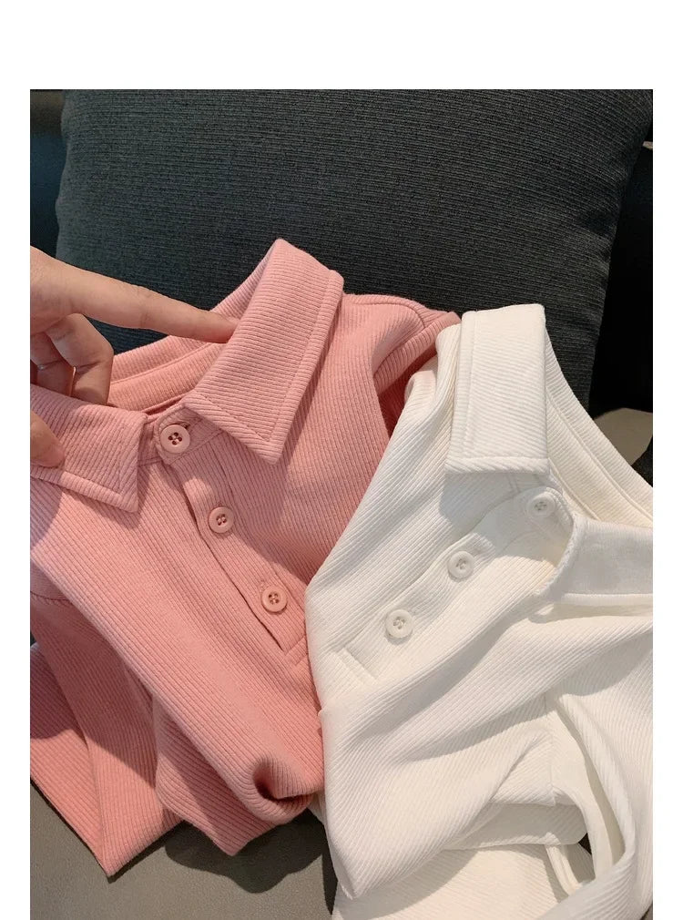 Boys Polo Shirts Long Sleeve Tops for Kids Solid Color Children T-shirt Cotton  Baby Tops Toddler Spring Autumn Outwear