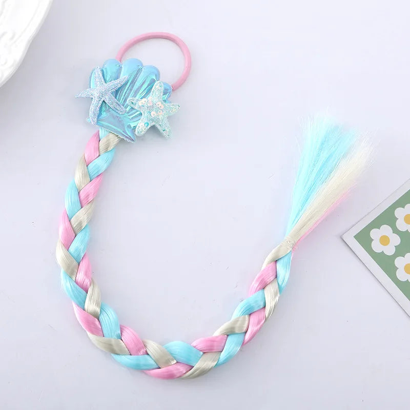 1 Pc Mermaid Braiding Hair Extensions for Girls Hair Rainbow Color Colorful Twist Braid Wigs Braid Crochet Braids Hair Extension