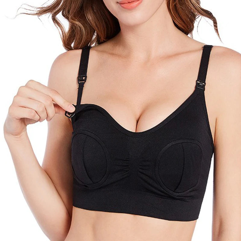 Maternity Hand Free Pumping Breastfeeding Function Bra Women Enhancement Underwear Breast Bra Can Wear All Day Pregnancy Clothes