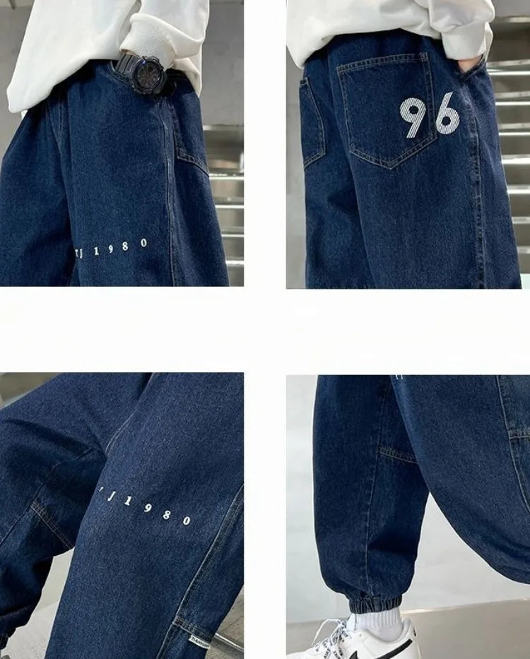 Boys Jeans Spring Autumn 2025 New Style Casual Pants Trendy Stretch Fabric Comfort Fit Toddler Boys
