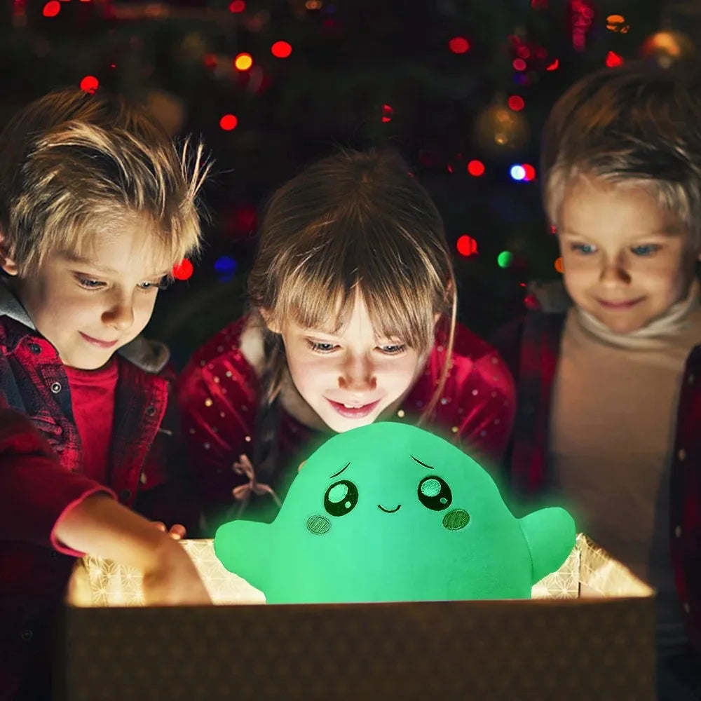 Ghost Doll Glow in The Dark Cartoon Super Soft Plush Toy Glowing Ghosty Plushies Halloween Gift Birthday Gift for Boys Girls