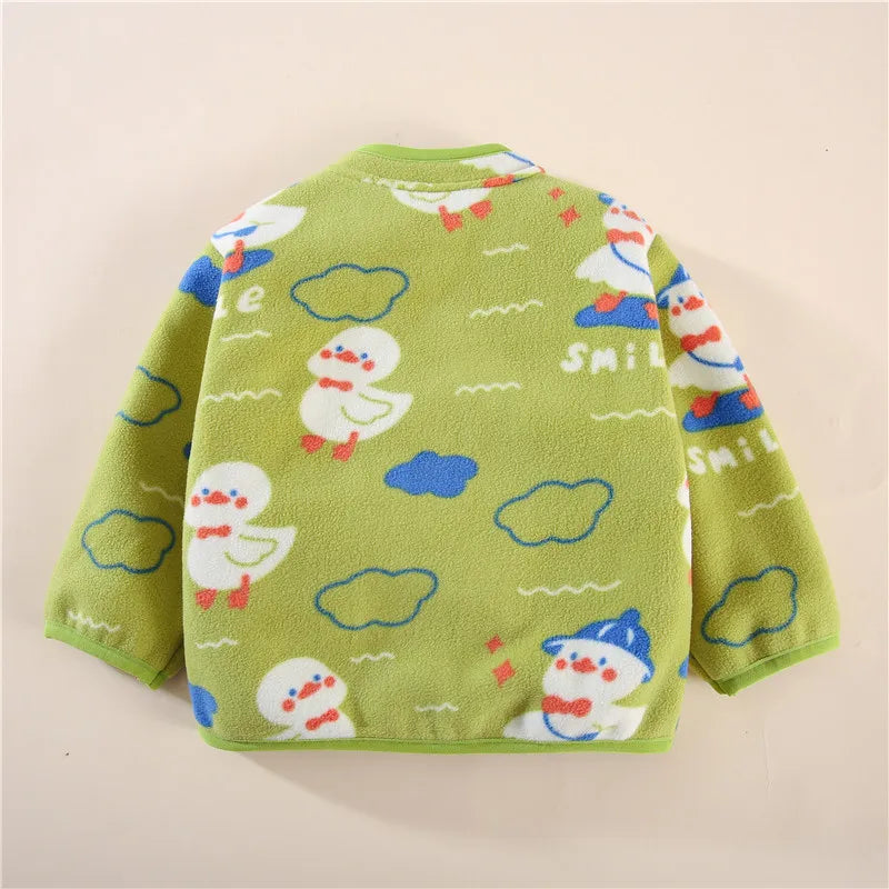 Autumn Winter Baby Clothes Children Boys Thick Long Sleeved Jacket Kids Girls Clothing Infant Cartoon Costume Toddler Sportswear