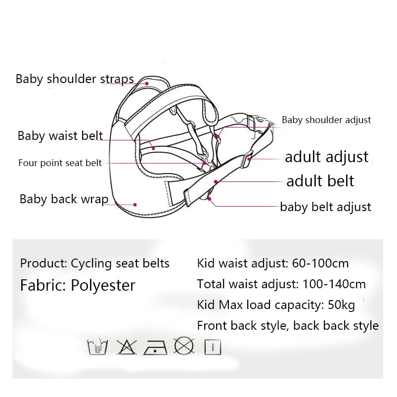Child Electric Motorcycle Safety Harness Adjustable Battery Car Seats Fall Protection Baby Strap Belt Covers