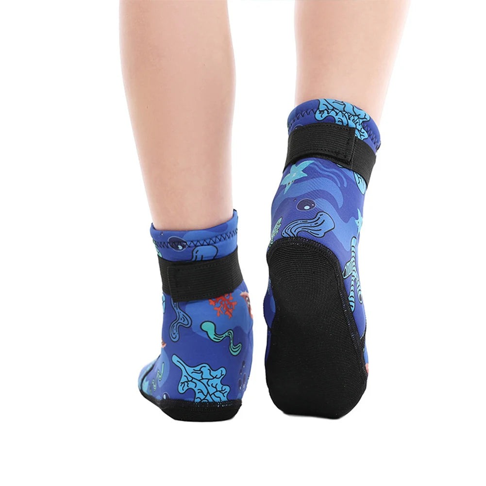 Kids Neoprene Water Socks Sand Socks Anti-slip Wetsuit Socks Adjustable Toddlers Diving Socks Keep Warm for Water Sports