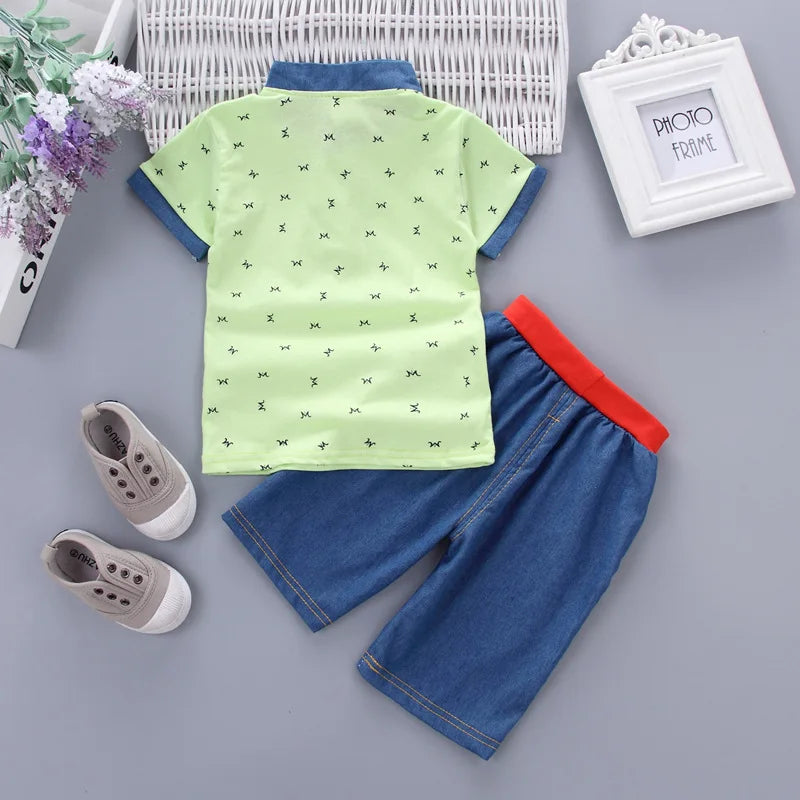 New Summer Baby Clothes Suit Children Boys Fashion T-Shirt Shorts 2Pcs/Set Infant Outfits Toddler Casual Costume Kids Tracksuits