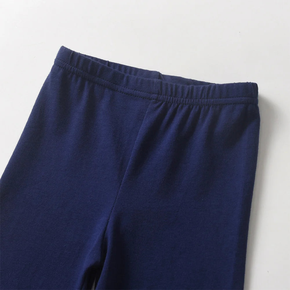 VIKITA 2025 Kinderkleidungsset für Mädchen, 2-teilig: Langarm-Baumwoll-T-Shirt mit Blumen-, Einhorn- und Schmetterlingsmotiv und passende schmal geschnittene Bleistifthose.