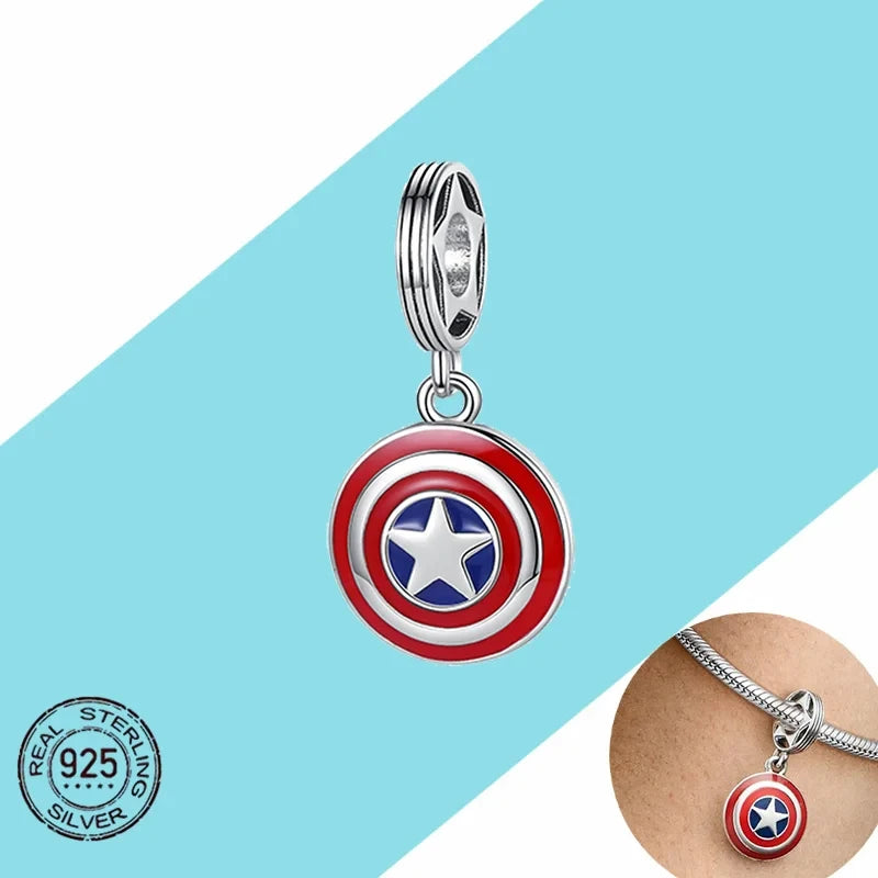 100% 925 sterling silver Marvel series Disney Charm Beads suitable for original DlY bracelets, women's jewelry gifts
