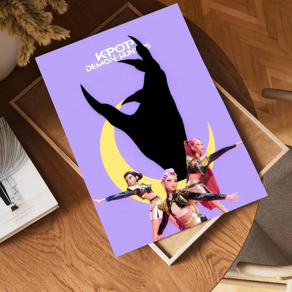 Movie KPop Demon Hunters Anime Posters Sticky HD Quality Poster Wall Art Painting Study Wall Decor