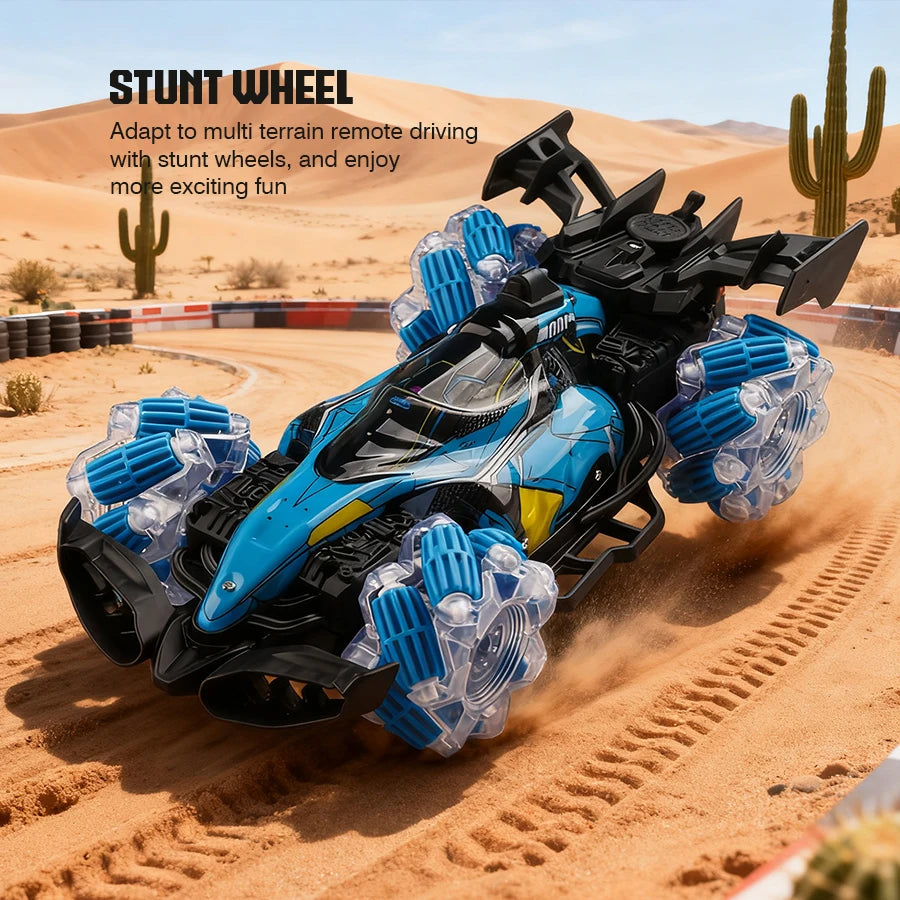 Colorful lights spray stunt racing 4WD shift 2.4G wireless gesture induction racing race remote control toy car