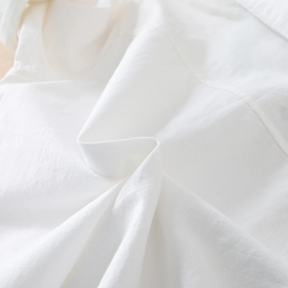 Toddler Boys' White Dinosaur Embroidered Casual Shirt Long Sleeved Clothes for 2-6 Years Old