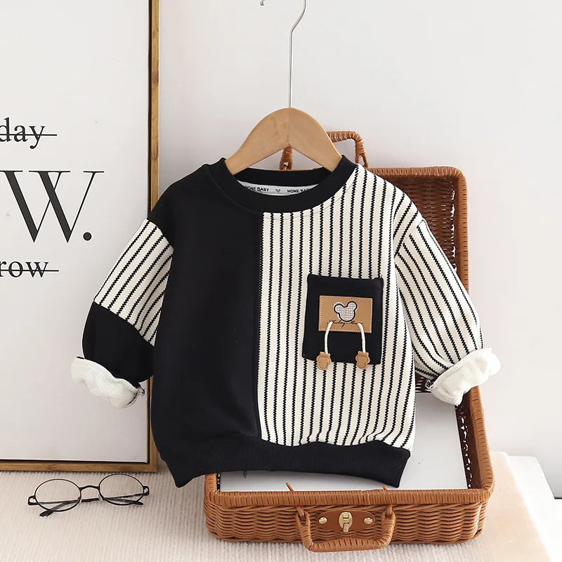 New Autumn Baby Boys Clothes Children Girls Fashion Striped T-Shirt Toddler Casual Costume Kids Outfits Infant Sportswear