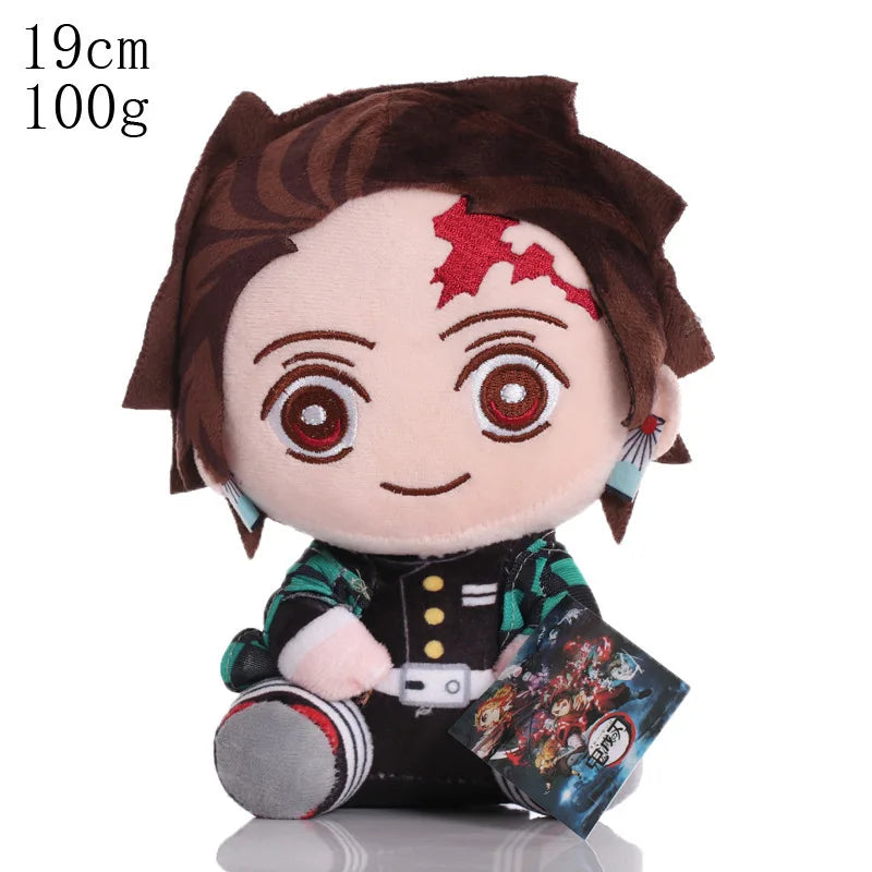 20-25cm Demon Slayer Plush Stuffed Tsugikuni Yoriichi Kokushibou Akaza Kamado Tanjirou Anime Figure Plush Toy Doll Birthday Gift