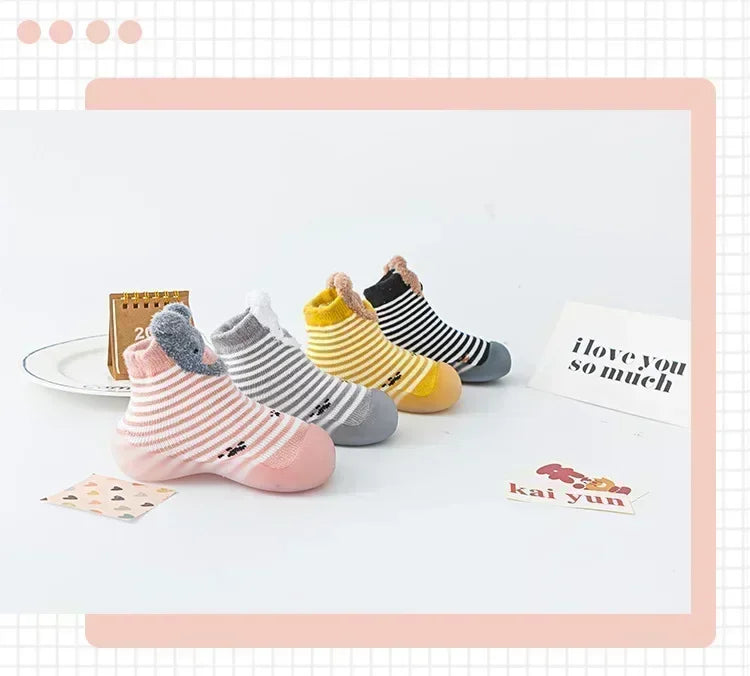 Cute Autumn Winter Children's Socks And Shoes Baby Toddler Shoes Infant Soft-soled Shoes Comfortable Breathable Indoor New Born