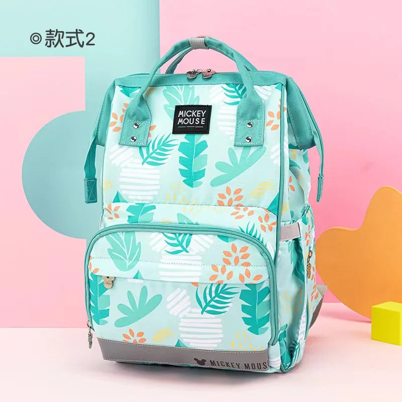 Disney Mickey Original New Diaper Bag Backpack Luxury Brand Baby Diaper Bag Large Capacity Multi-function Cartoon Baby Bag