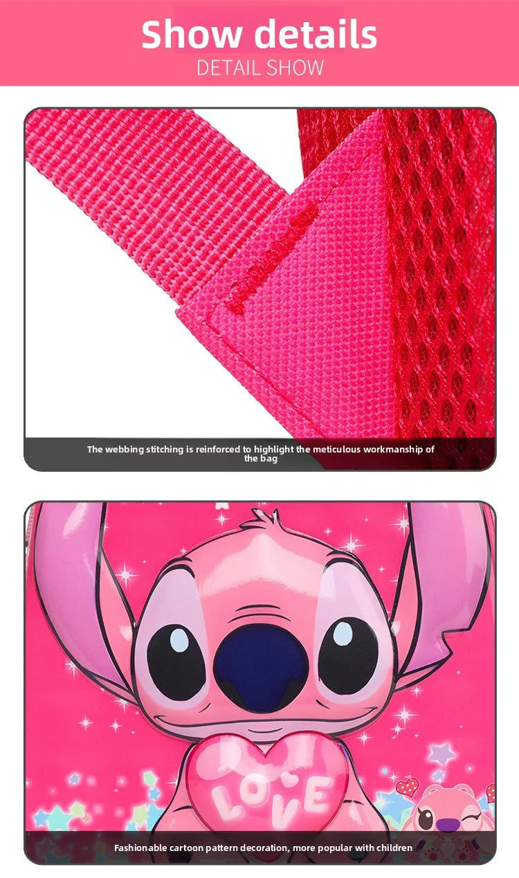 Disney Stitch New Kindergarten Schoolbag Cartoon Cute Boys and Girls Backpack High Quality Fashion Children's Schoolbag Light