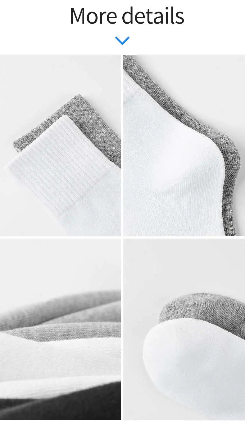 MIPP brand student antibacterial mid tube socks, all cotton anti odor pure white, sports school children, boys and girls