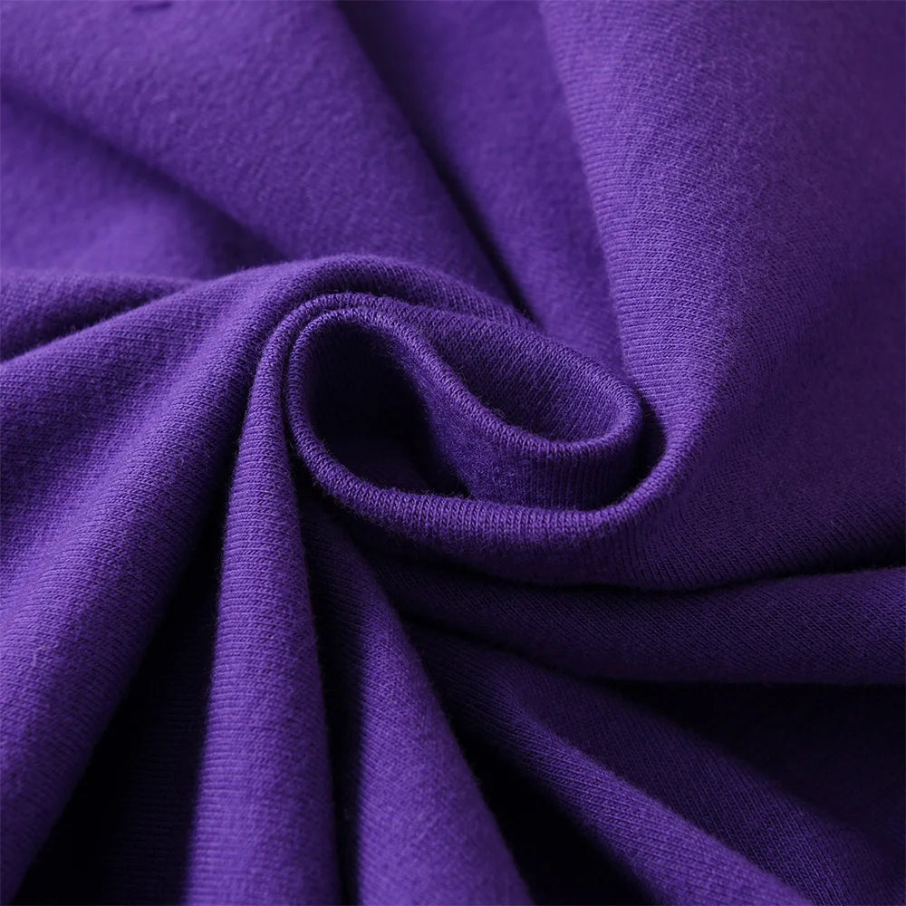 VIKITA Girls Flare Sleeve Summer Dress Kids Cotton Casual Licorne Flower Print Purple Princess Straight Dress Children Clothing