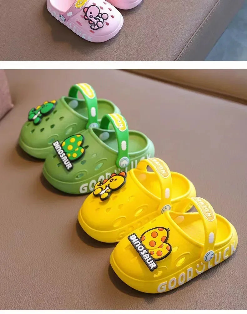 Cute New Animal Baby Boys Slippers Summer Kids Cartoon Sandals Toddler Beach Shoes Girls Cute Slides Children Slippers