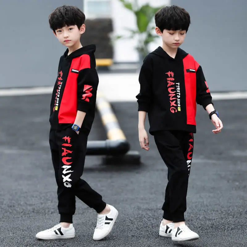 2024 Boys Clothes Set striped Sweatshirt tops + Sport Pants Tracksuits winter Autumn Kids Suit Children 5 7 8 9 10 11 12 13Year