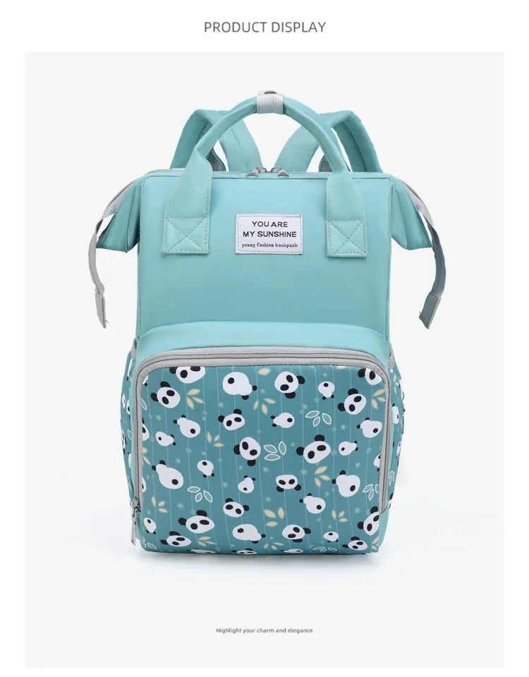 Mommy Bag Multifunctional Waterproof Insulated Backpack Large Capacity Maternity Travel Changing Bag Stroller Strap Schoolbag