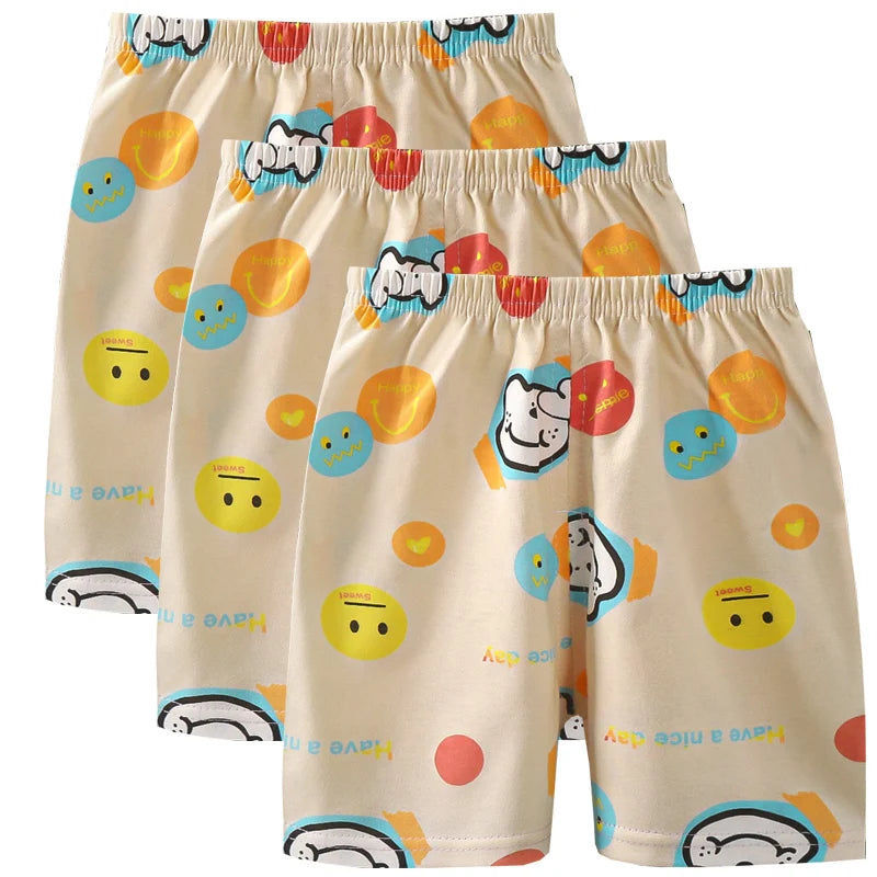 3pcs Pure Cotton Summer Kids Shorts Girl Cartoon Cute Short Baby Casual Pant Children Short Pant Boy Sport Clothing Outwear
