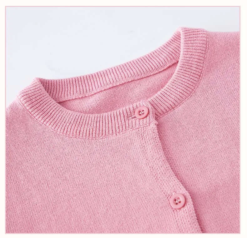 70-150cm Kids Knit Jacket for Girls Cardigan Sweater Blue Brown Toddler Baby Boy Knitwear Spring Autumn Cotton Children Clothing