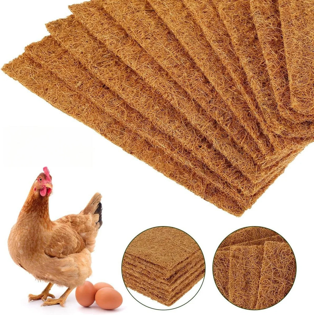 Eco-Friendly Coconut Fiber Chicken Nesting Pads-Reusable Hens Bedding Mats for Egg Laying,Durable Poultry Coop Nesting Pads