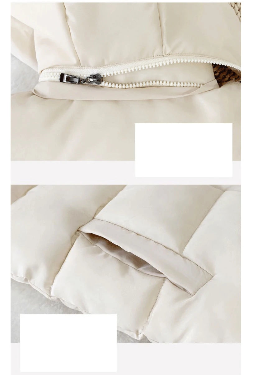 1-12Y Winter Warm Sleeveless Jacket For Children Jacket Thicken Hooded Vest For Boys Girls Kids Waistcoat Coat Insulated Vest