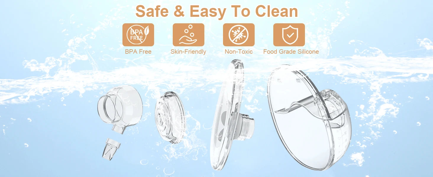 Electric Wearable Breast Milk Pump Machine Handsfree BPAFree USB Charge Painless Wireless Invisible Shelly Breast Milk Extractor