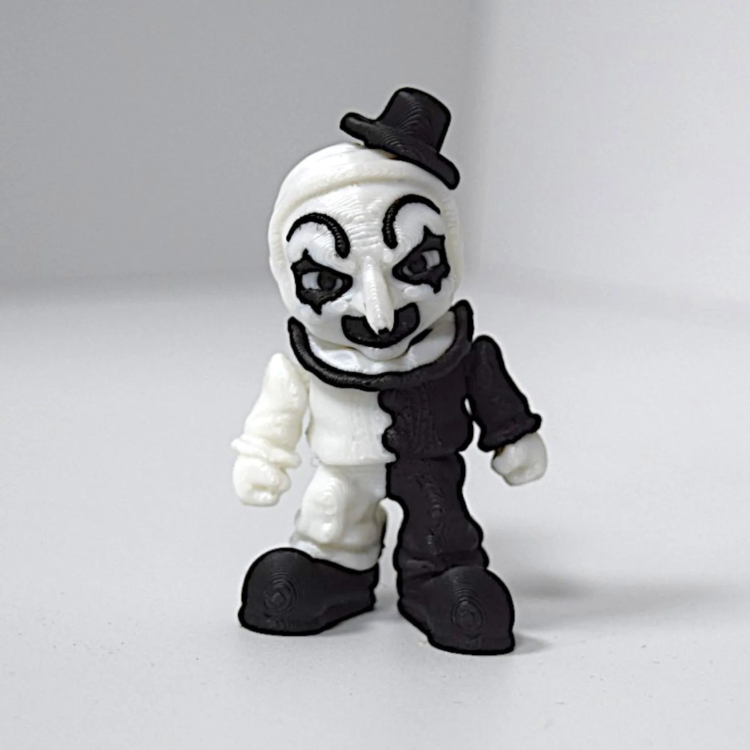 3D Printed Horror Clown Scene Desktop Decoration Craft Figure Horror Movie Action Figures Killer Clown Bust Sculpture Halloween