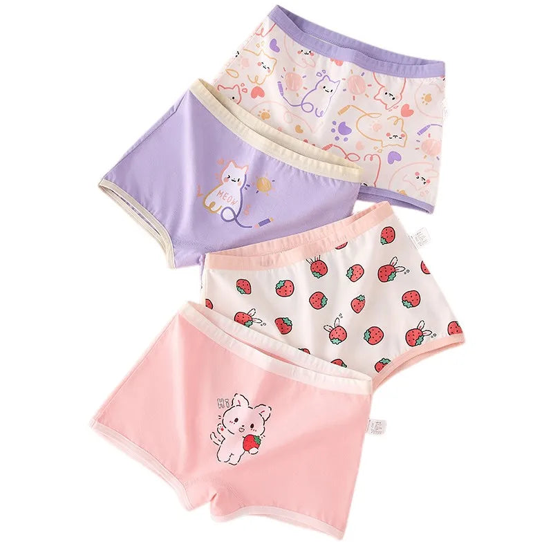 Girl A Cotton Briefs Boxers Breathable Underpants Girl Quality Panties Size 90-165 Healthy Briefs Kids Comfortable Soft Boxers