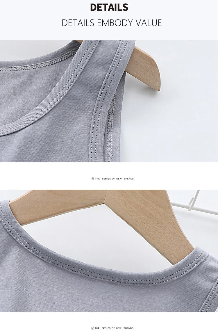 2025 Summer Kids Tanks Top Children's Vest Baby Underwear Clothing Cartoon Printed Top Cotton T-shirt Boys Sleeveless Tank 0-8 Y