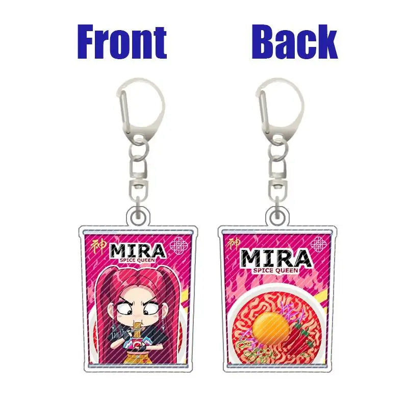 Kpop Huntr-X Acrylic Double-Sided Printing Keychain Demon Hunters Mira Rumi Zoe Acrylic Keychain Backpack Pendant Fans Gift